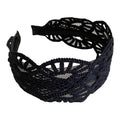 Boho Style Solid Color Woven Wide Headband 6W6HBD304