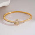 Trendy Cubic Zirconia Gold Plated Chain Bracelet 6W6JBR568