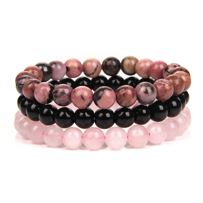 Agate Stone Stretch String Bracelet Set DPJB1033