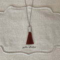 Minimalist Silver Plated Tassel Pendant Necklace 6W6JNC678