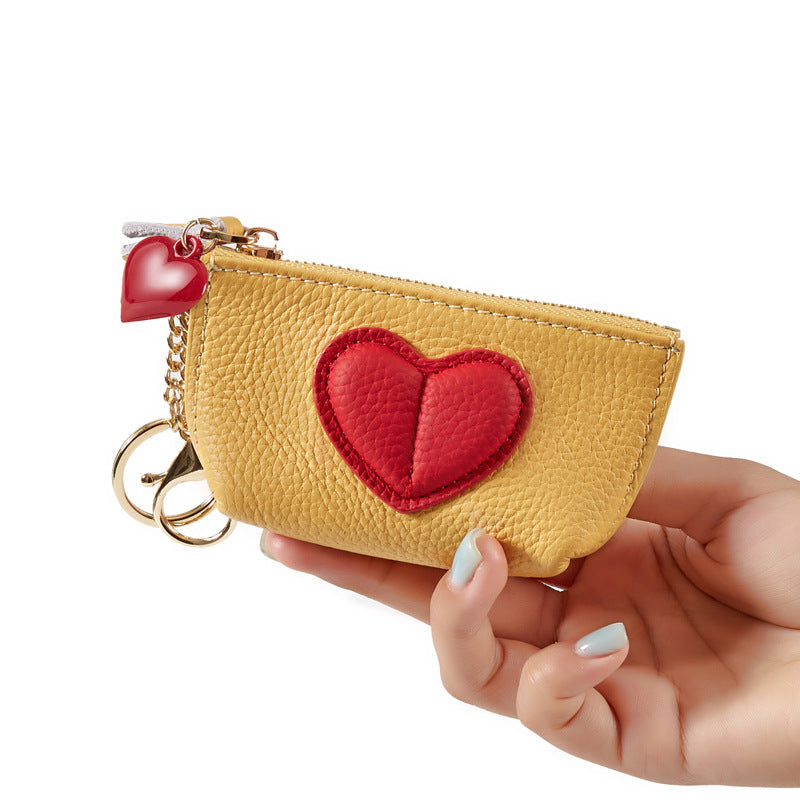 Cute 3D Heart Leather Mini Coin Purse 6W10BWB306