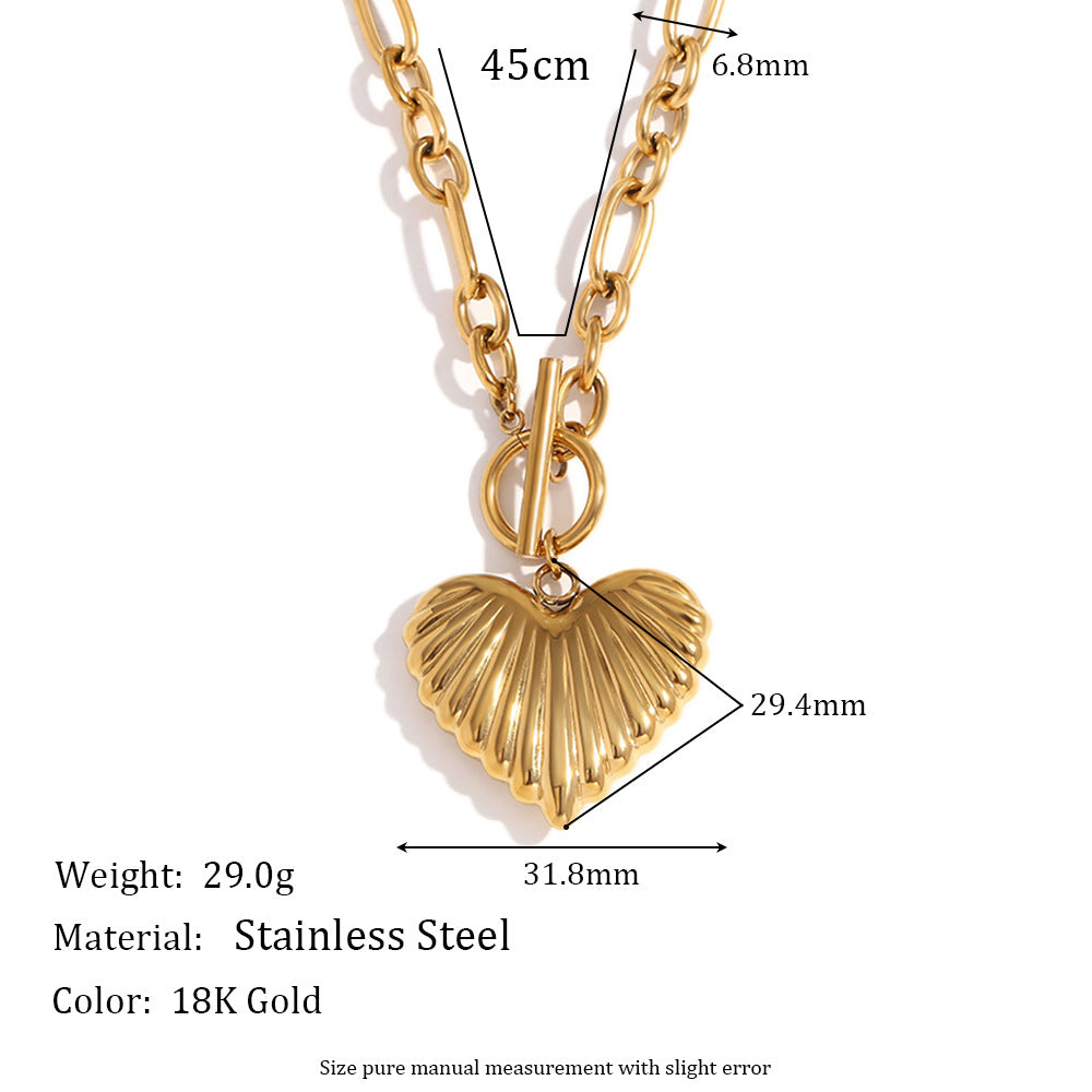 2+ Irregular Chain Love Pendant Necklaces DPJN2912