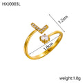 Simple Gold Plated Rhinestone - DippedShop Wholesale - #1715