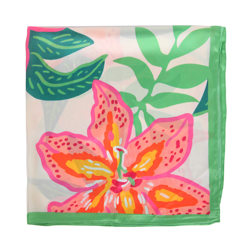 Cashew Print Silk Scarf - DippedShop Wholesale - #9523