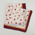 Sweet Color Block Floral Print Silk Scarf 6W6NSI182