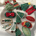 Handmade Crochet Christmas Tree No Crease Hair Clip 6W6HPN102