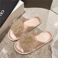 Fluffy Feather Slide Slippers - DippedShop Wholesale - #4947