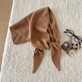 Trendy Solid Color Knit Headscraf Triangle Scarf 6W6NSC91
