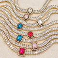Fashion Gold Plated Cubic Zirc - DippedShop Wholesale - #3267