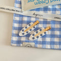 Blue Plaid Hair Clip - DippedShop Wholesale - #4931