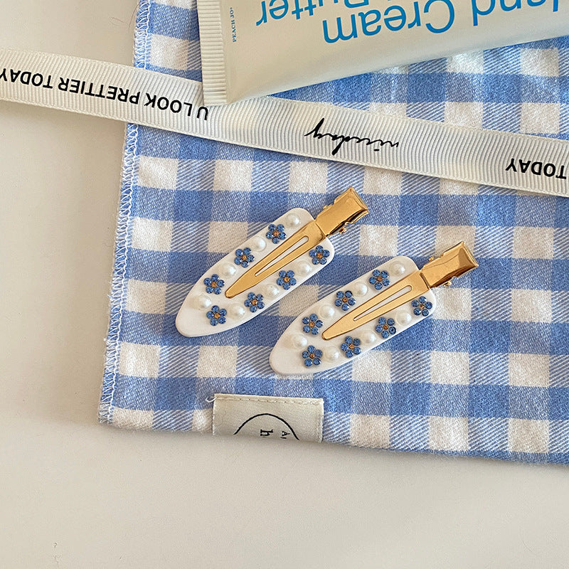 Blue Plaid Hair Clip - DippedShop Wholesale - #4931