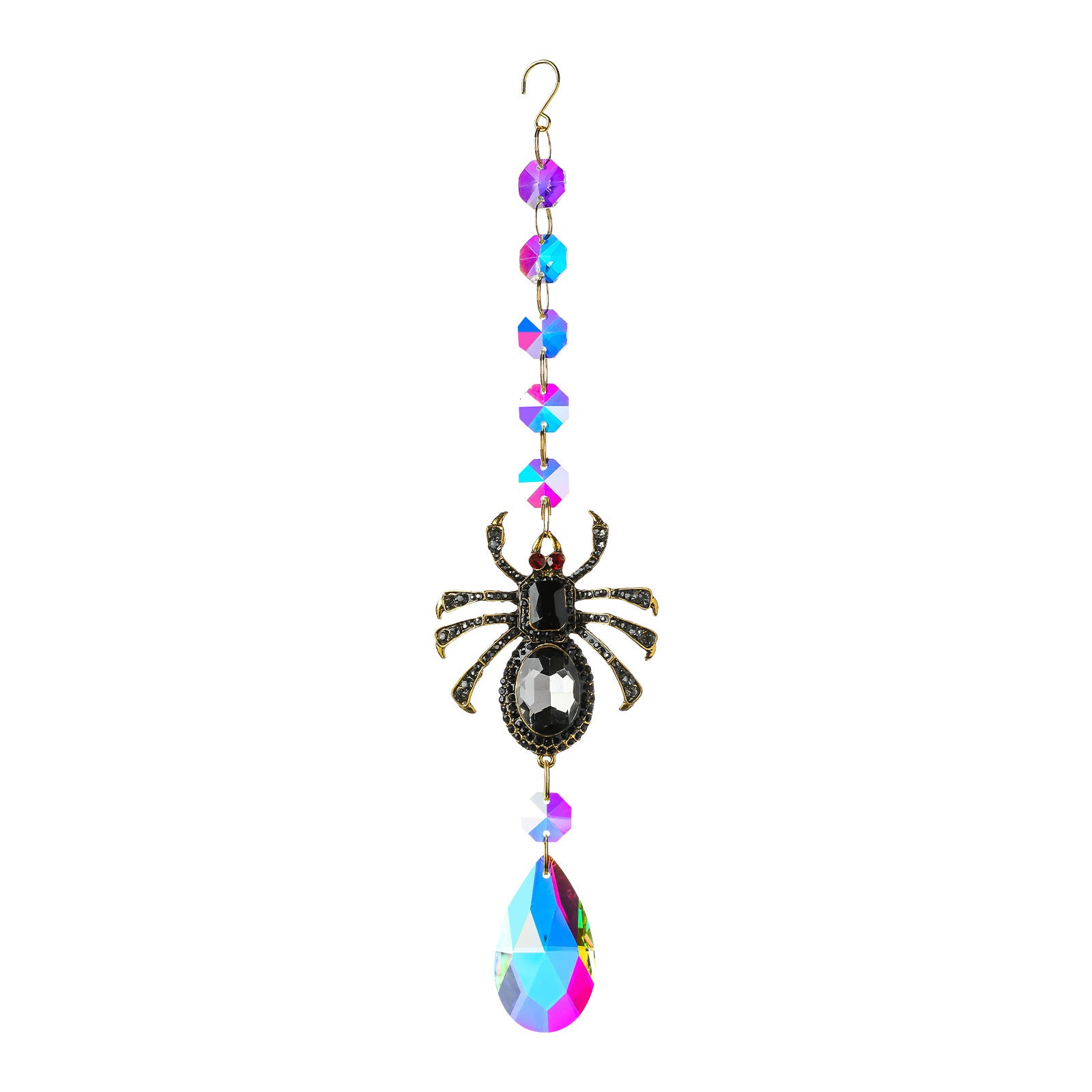 Halloween Jeweled Spider Crystal Suncatcher 6H7HLS140