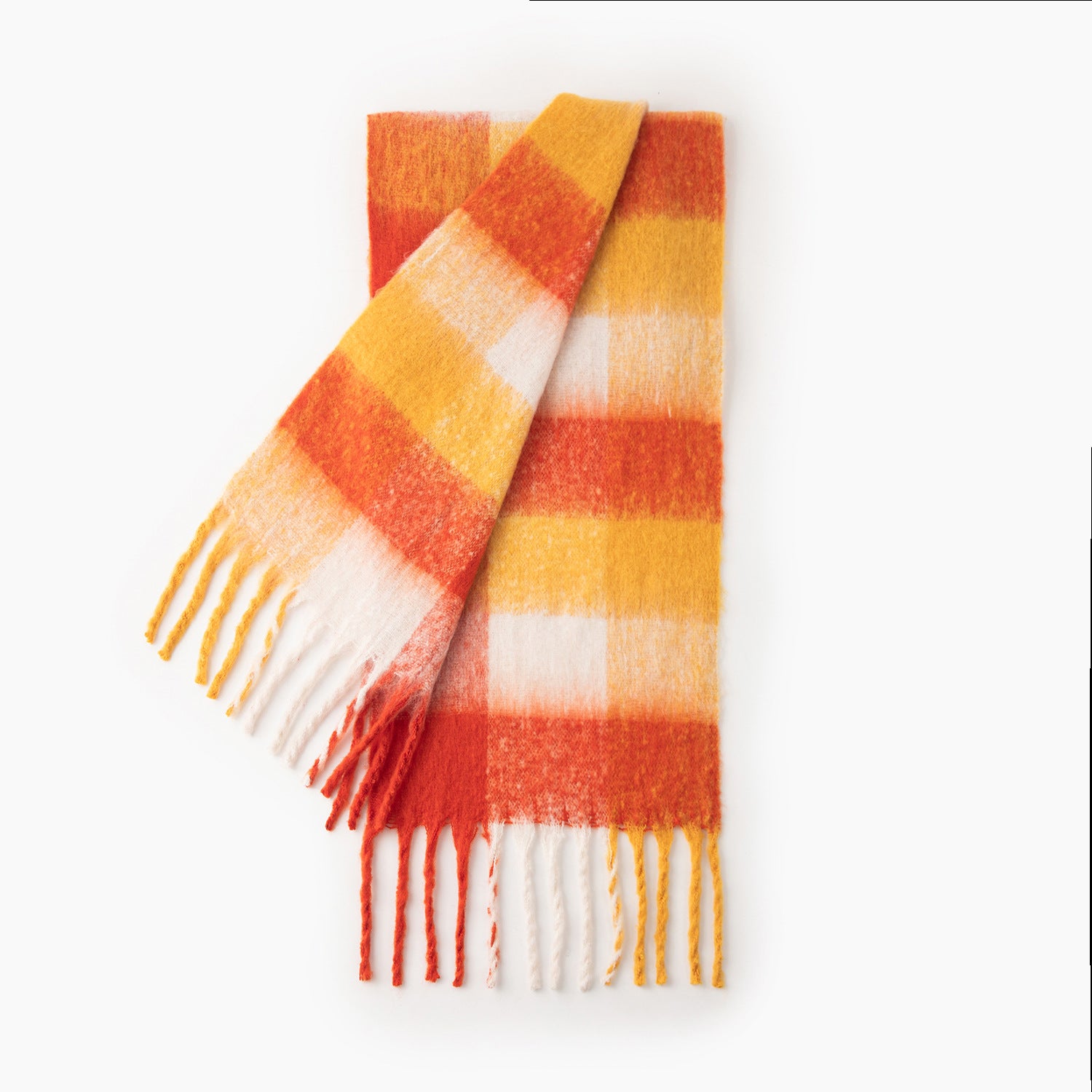 Colorful Plaid Tassel Warm Scarf 6W6NSW275