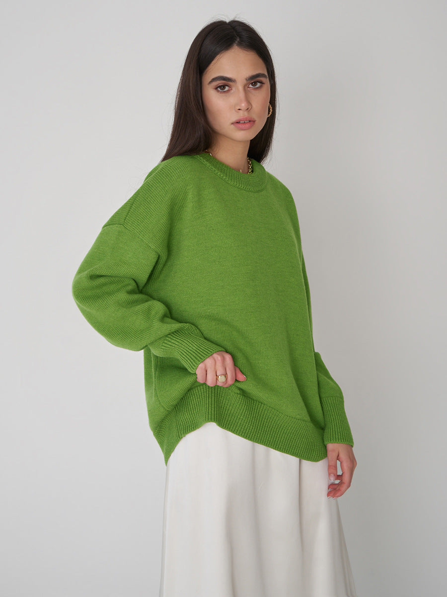 Solid Loose Sweater - DippedShop Wholesale - #8803