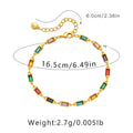 Elegant Gold Multi-Color Chain Bracelet - DippedShop Wholesale - #9171