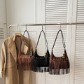 Boho Fringe Hobo Large Capacity Shoulder Bag 6W10BBG2351