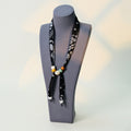 Chic Cashew Print Beaded Decor Silk Scarf 6W6NSI177