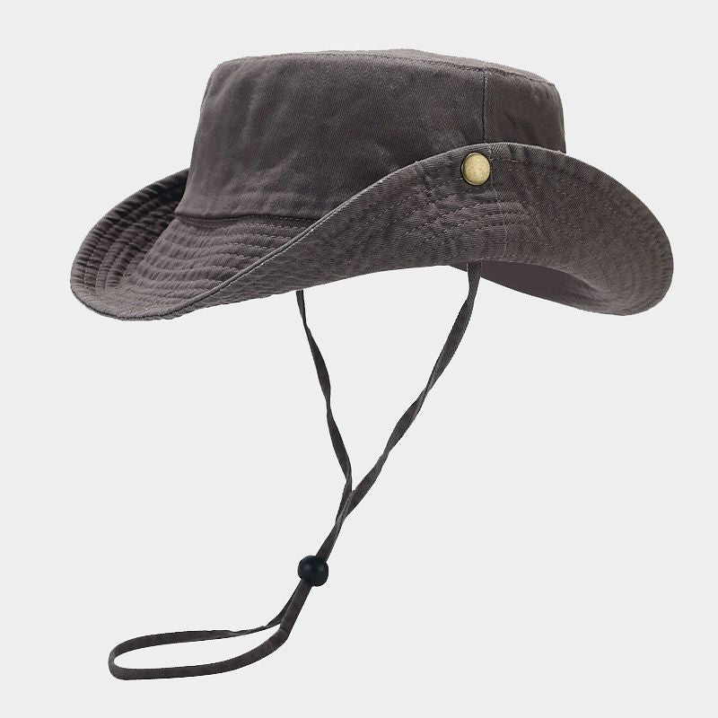 Simple Washed Outdoor Foldable Safari Boonie Hat 8BK6HAT170T