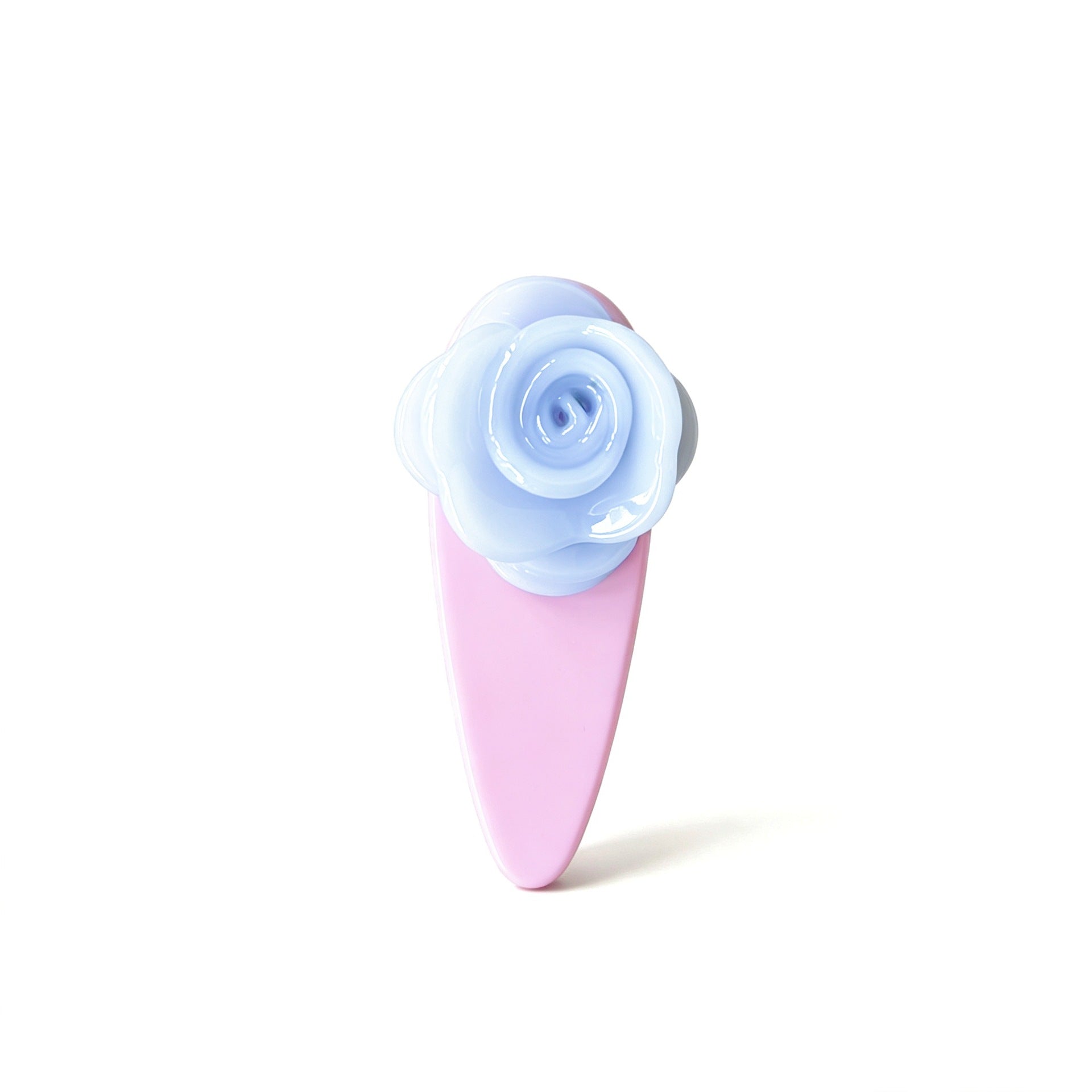 Vintage 3D Rose Flower Acetate Hair Clip 8AS6HCP313T