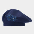 Vintage Floral Rhinestones Knit Portable Beret Cap MK2COW6W6HAT227