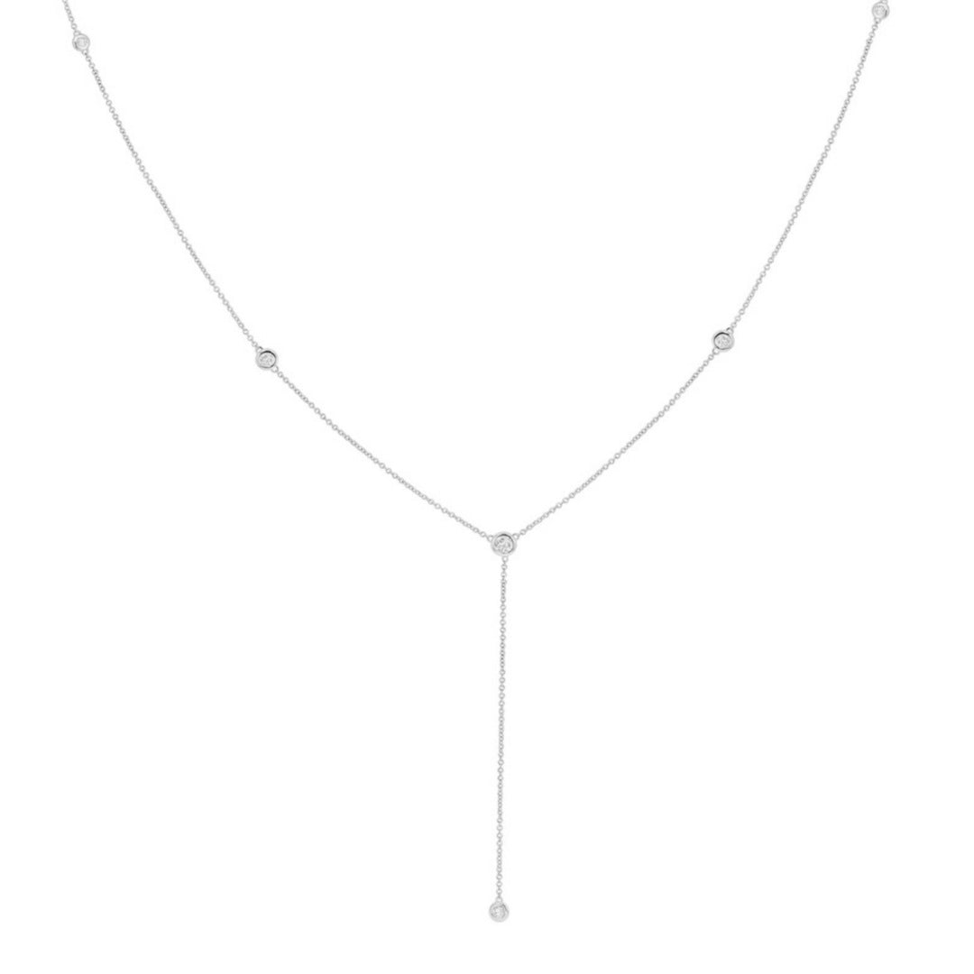 Gold Plated Rhinestone Y-Necklace - DippedShop Wholesale - #8563