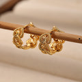 Hollow Gold Hoop Earrings - DippedShop Wholesale - #3299