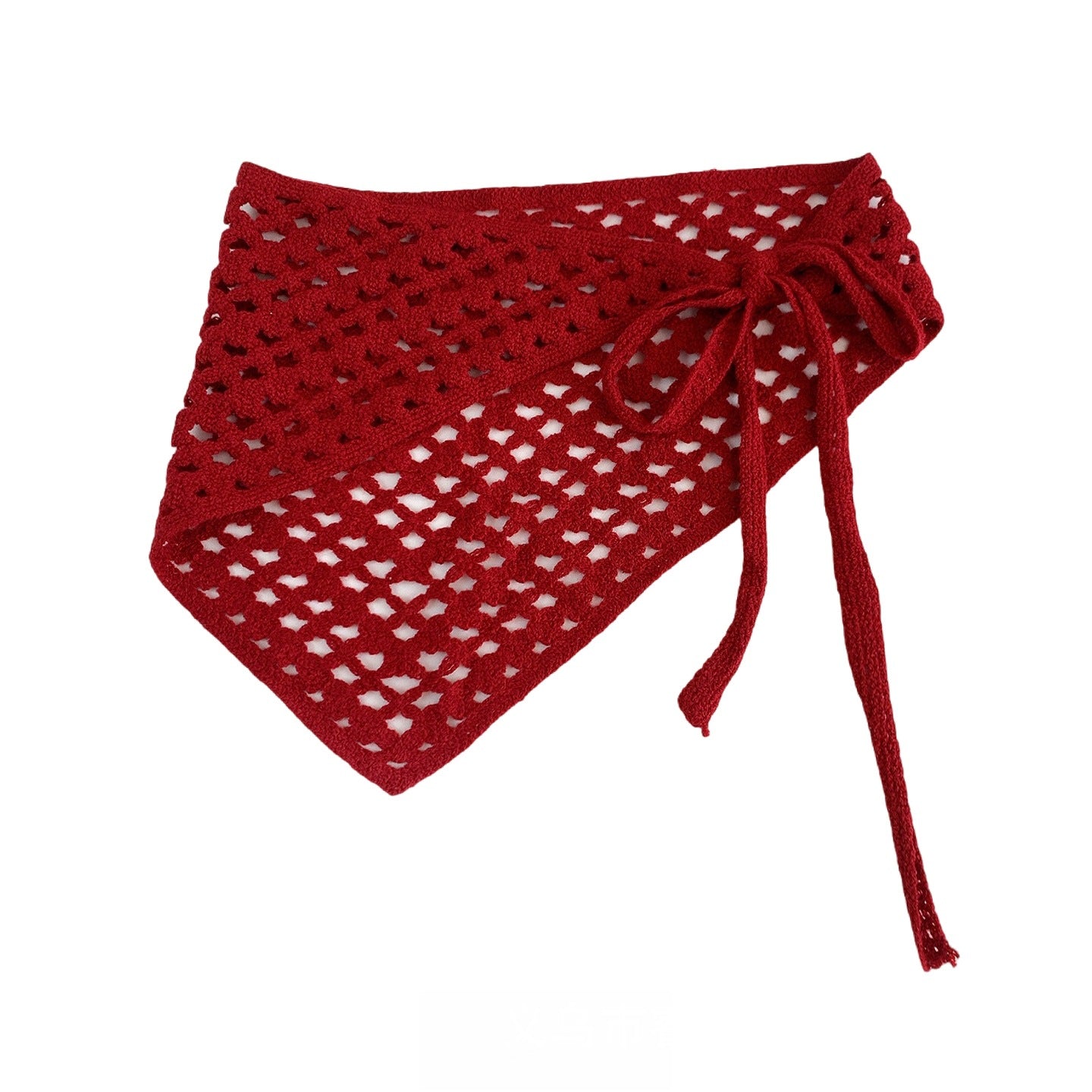 Trendy Solic Color Lace Hollow Triganle Hip Scarf 6W1SL16