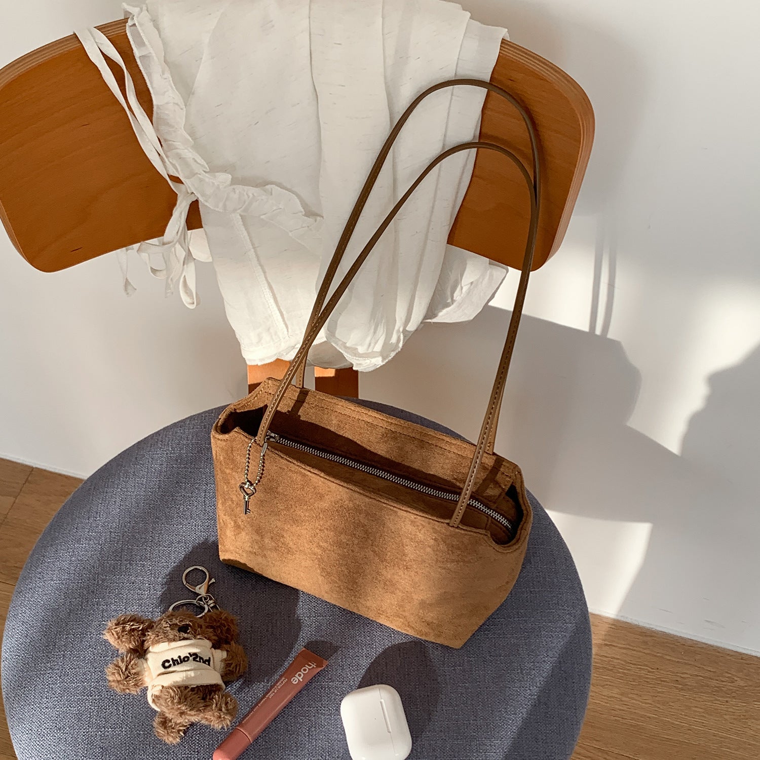 Retro Suede Mini Square Shoulder Bag 6W10BBG1872
