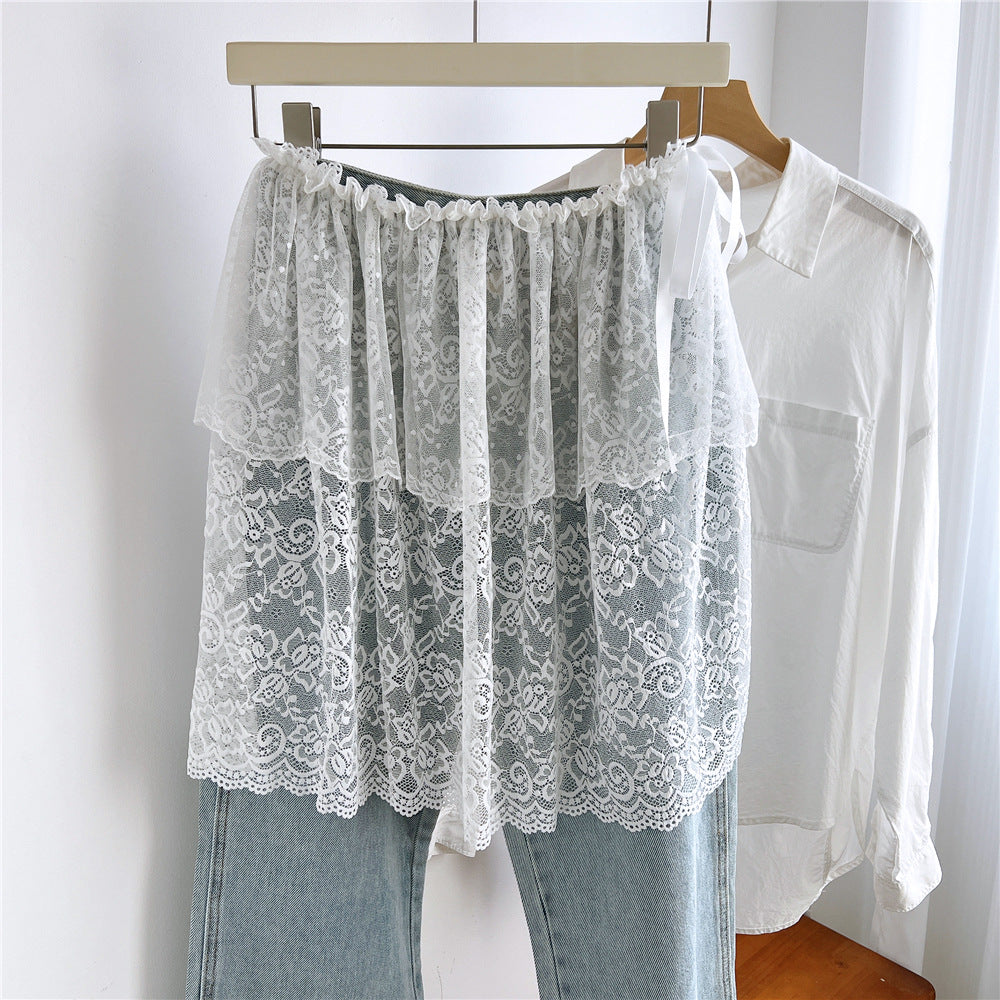 Jacquard Double Layer Wrap Skirt - DippedShop Wholesale - #6579