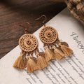 Boho Wooden Dangle Earrings - DippedShop Wholesale - #6995