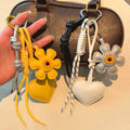 Sweet Heart Floral Pendant Keychain Bag Charm 6W10BBC376