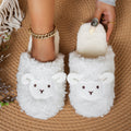 Winter Fluffy Plush Warm Non-Slip House Slippers 6W8FSP236