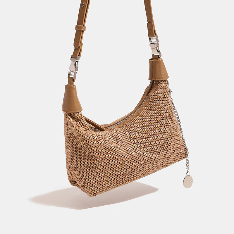 Straw Woven Crossbody Bag - DippedShop Wholesale - #5827