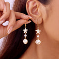 Shell Tassel Drop Earrings - DippedShop Wholesale - #5987