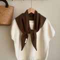 Simple Wool-Blend Solid Color Triangle Knit Scarf 6W6NSC85