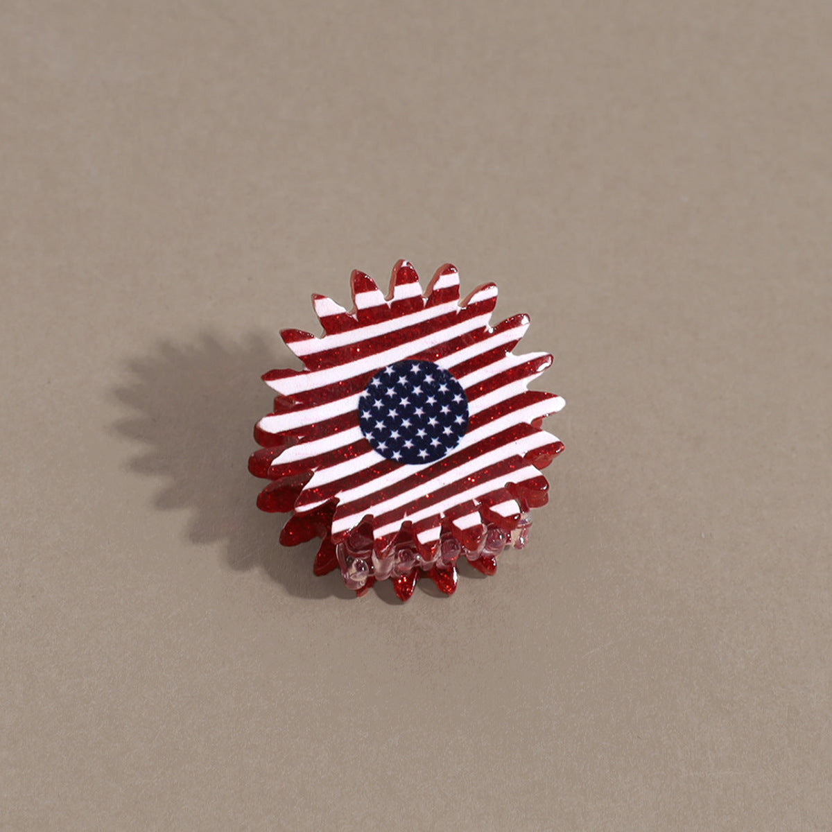 Trendy American Flag Hat Shape Lightweight Hair Clip 8AS6HCP61T