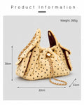 Plush Polka Dot Chain Crossbody Shoulder Bag 6W10BBG2404