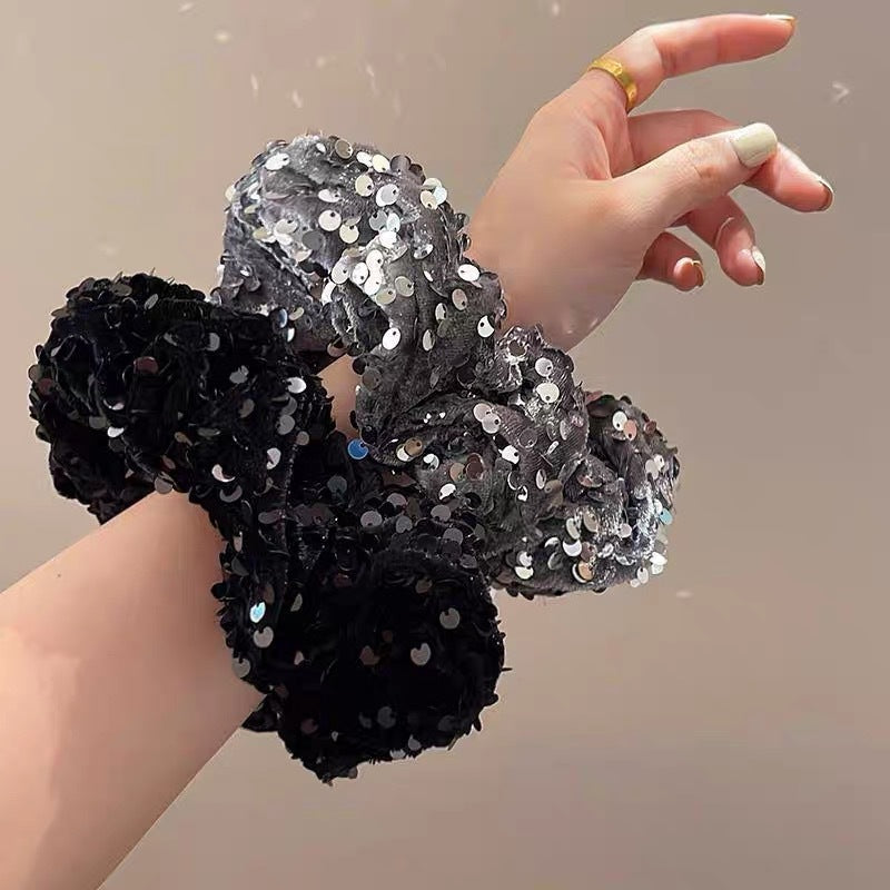 Sequin Hair Scrunchie - DippedShop Wholesale - #9587
