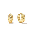 Minimalist Gold Plated Croissant Hoop Earrings 6W6JER582