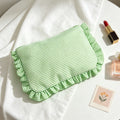 Cute Striped Ruffled Trim Portable - DippedShop Wholesale - #2467