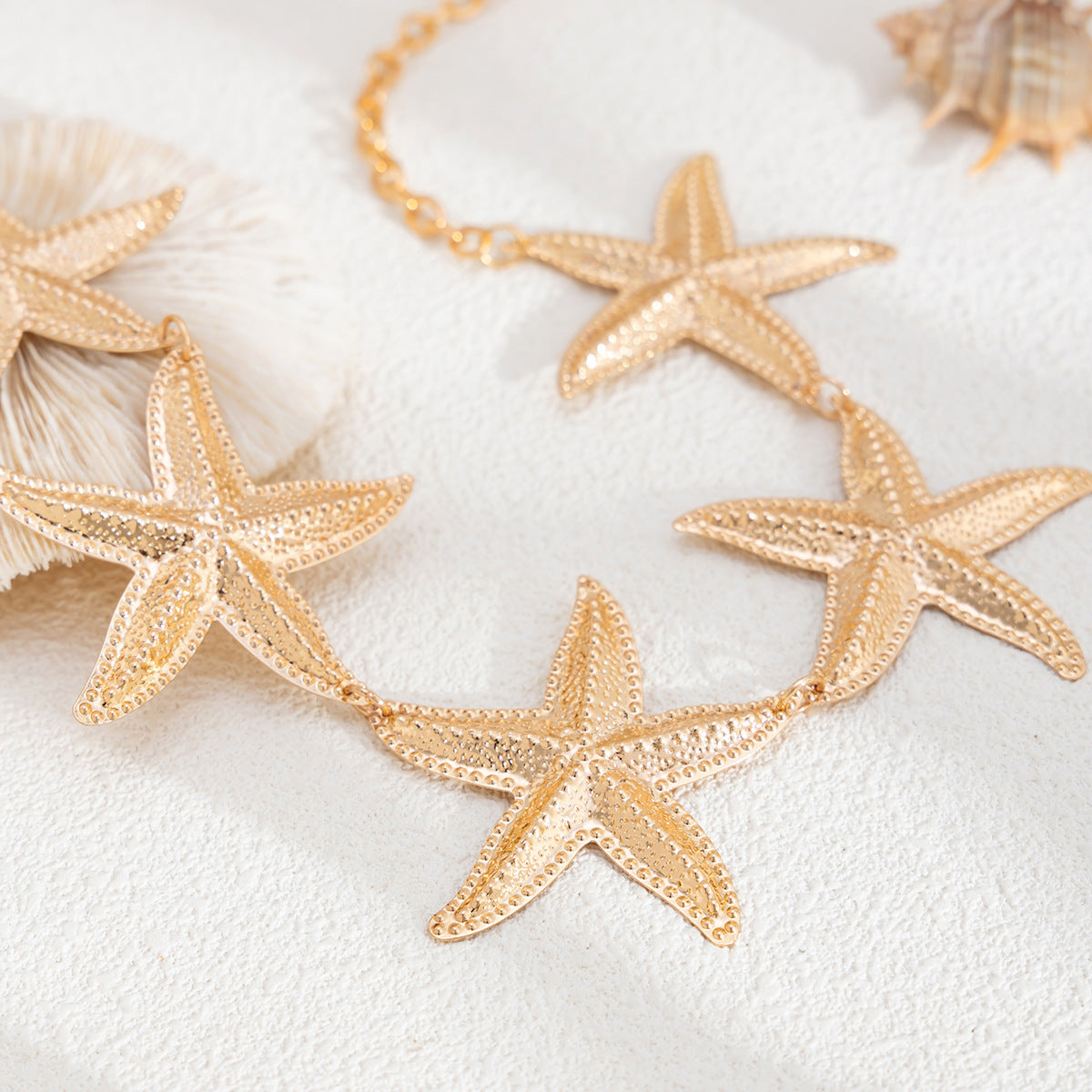 Stylish Gold Plated Starfish W - DippedShop Wholesale - #0259
