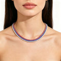 Elegant Gold Plated Sparkling Rhineatones Choker Necklace 8ZA6JNC281T