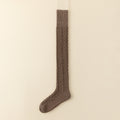 Cable Solid Color Knit Over Knee High Socks 6W8FSO892