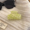 Plaid Acetate Hair Claw - DippedShop Wholesale - #7299