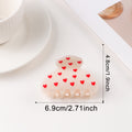 Heart Print Hair Clip - DippedShop Wholesale - #2483