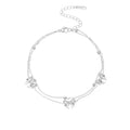 Trendy Bowknot Gold Plated Layered Chian Anklet 8ZA6JAB09