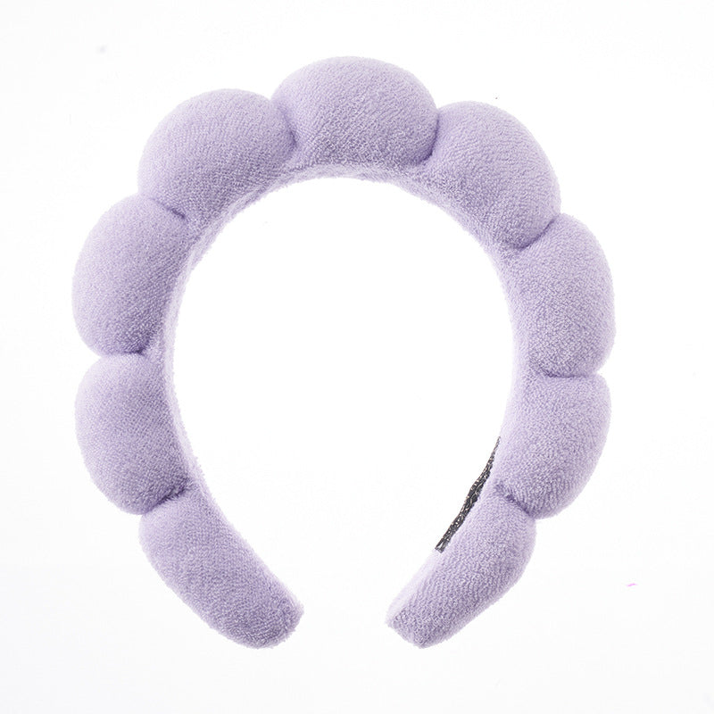 Solid Color Cloud Padded Sponge Spa Hairband 6W6HBD269