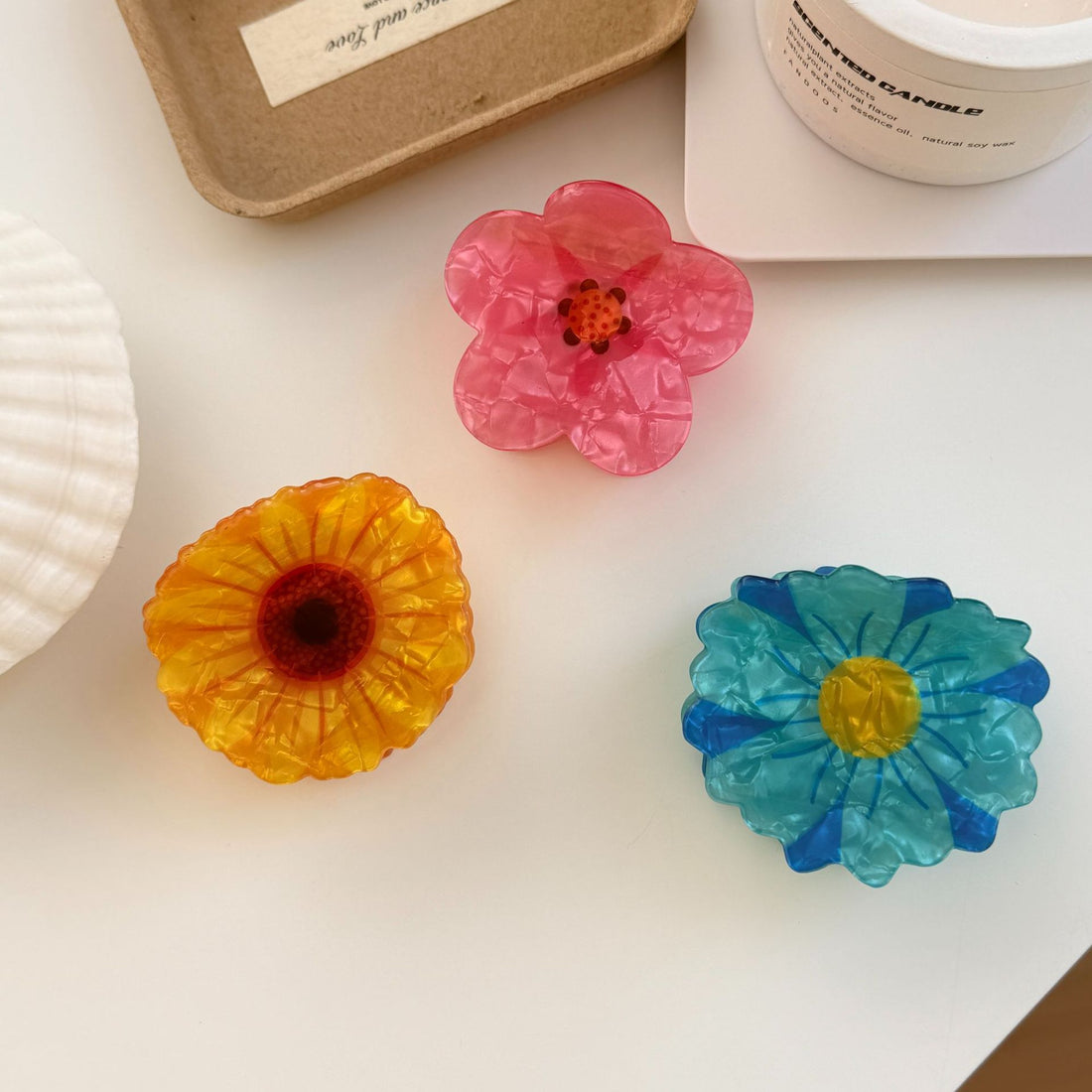 Flower Hair Claws - DippedShop Wholesale - #9459