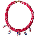 Boho-Style Hand Woven USA Flag Choker Necklace 8ZA6JNC286T