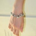 Classic Muti-Layered Pearl Beaded Chain Bracelet 6W6JBR364